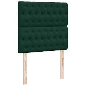 Osmanský rám postele s matracemi tmavě šedá 90x200cm samet - obrázek 13