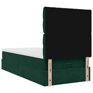 Osmanský rám postele s matracemi tmavě šedá 90x200cm samet - obrázek 10