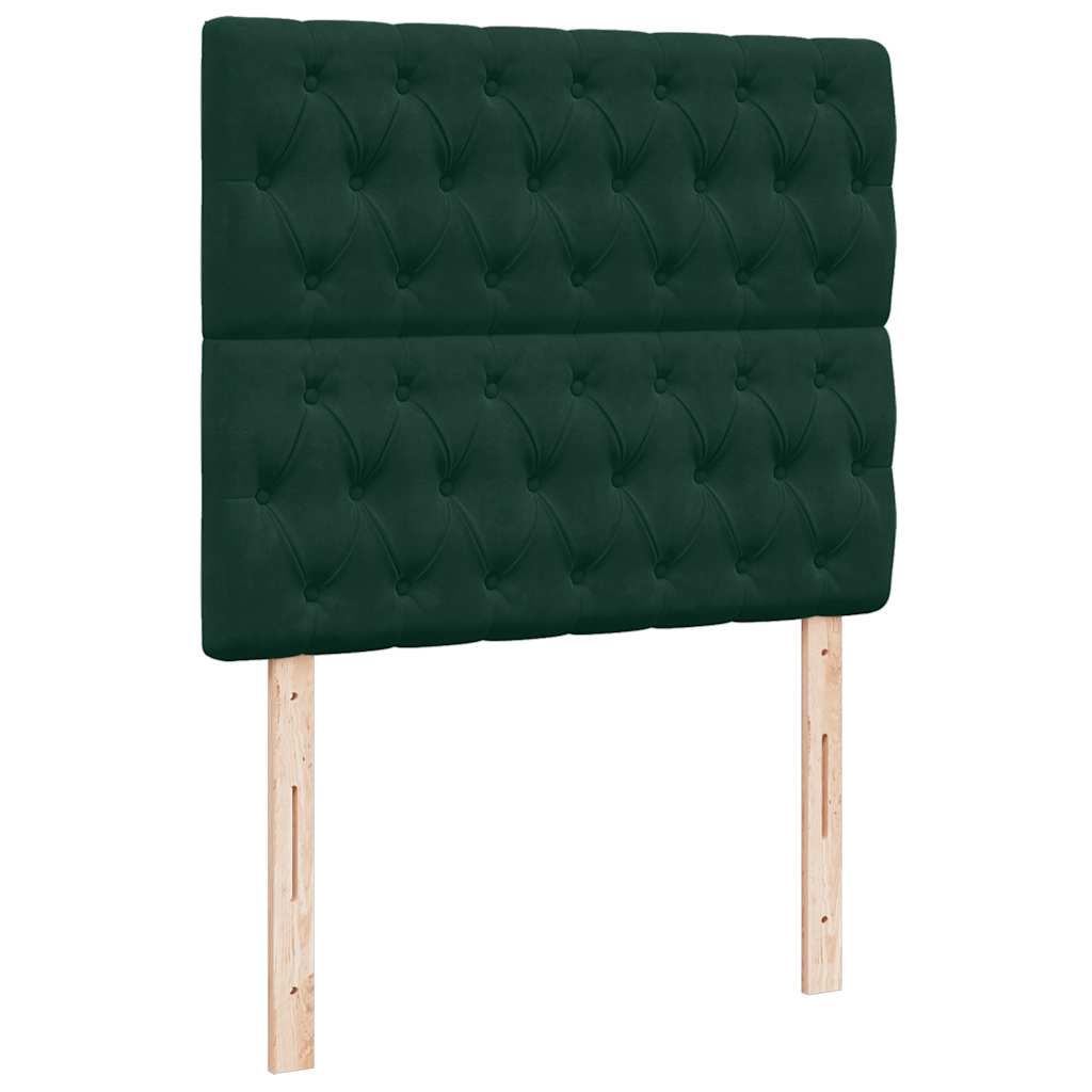 Osmanský rám postele s matracemi tmavě zelené 120x190 cm samet - obrázek 13