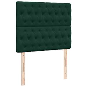 Osmanský rám postele s matracemi tmavě zelená 120x200cm samet - obrázek 13