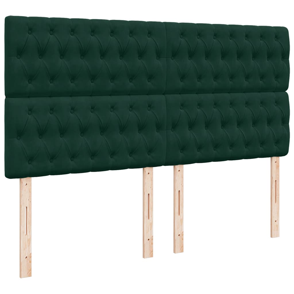 Osmanský rám postele s matrací tmavě zelená 200x200cm samet - obrázek 13