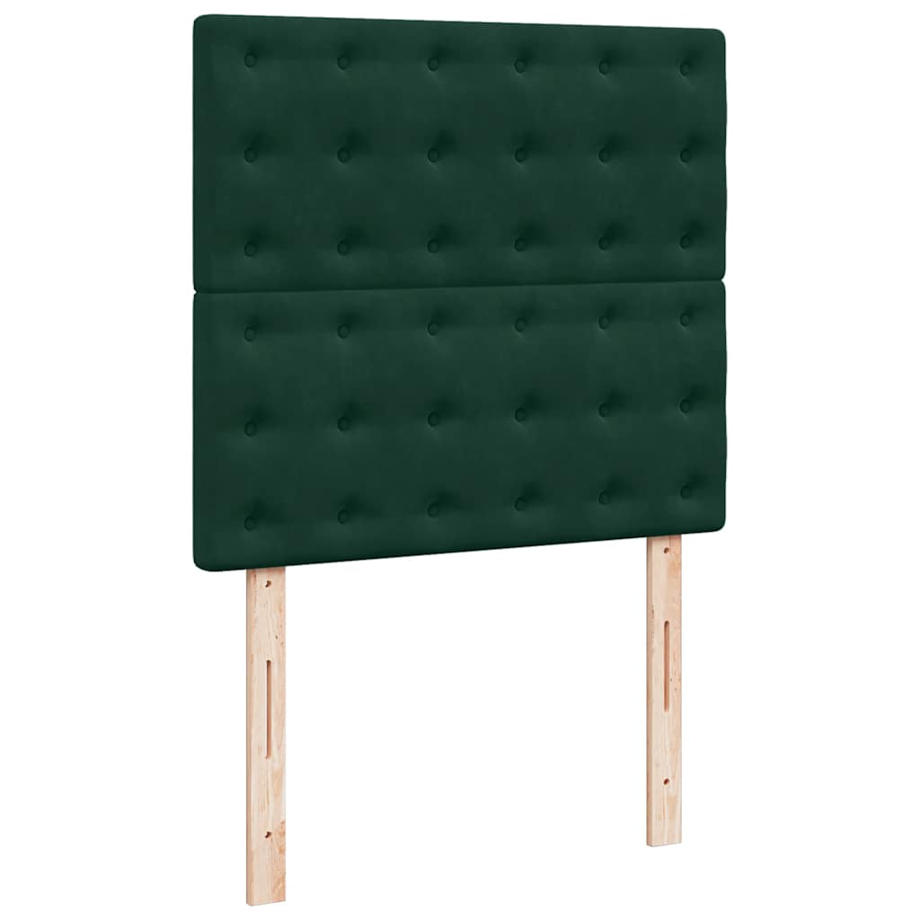 Osmanský rám postele s matracemi tmavě šedá 90x190cm samet - obrázek 13