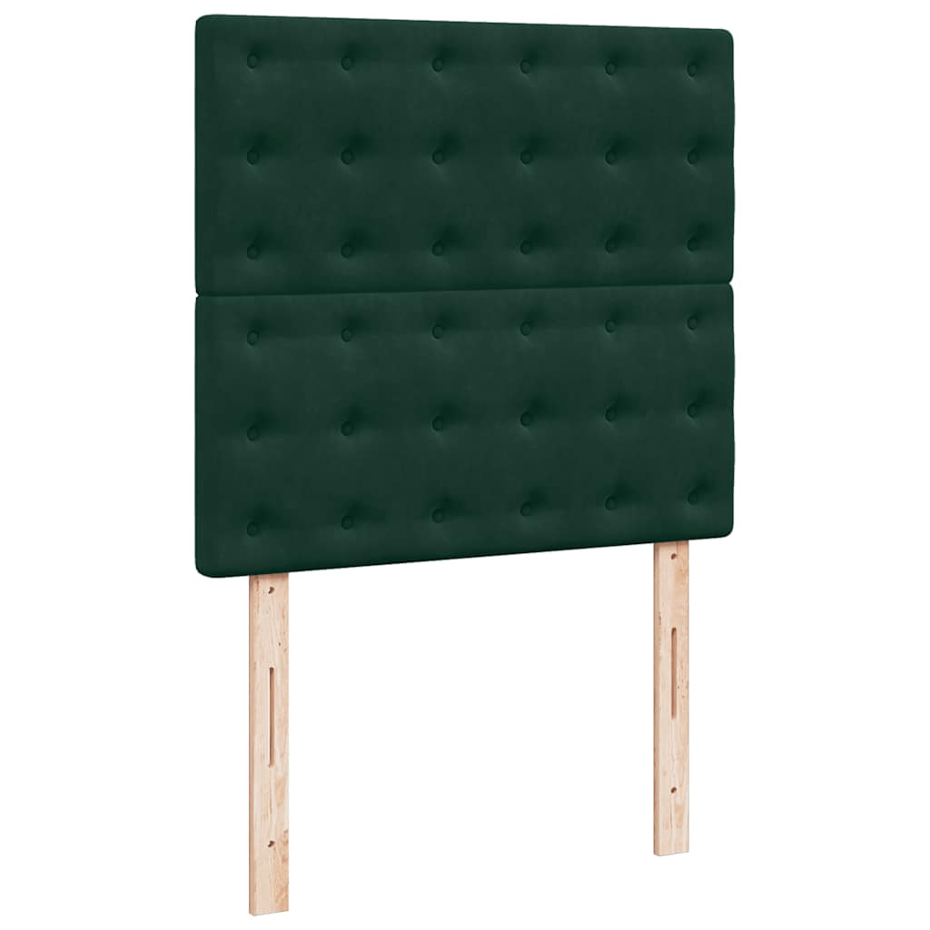 Osmanský rám postele s matracemi tmavě zelené 100x200cm samet - obrázek 13