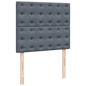 Osmanský rám postele s matracemi tmavě šedá 120x190 cm samet - obrázek 13