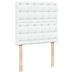 Osmanský postel s matracemi&LED čistě bílý 160x200cm umělá kůže - obrázek 10