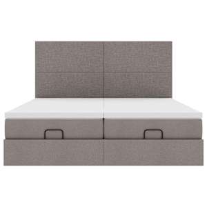 Osmanský rám postele s matrací taupe 180x200cm textil - obrázek 8