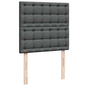 Osmanský rám postele s matrací tmavě šedá 180x200cm textil - obrázek 13