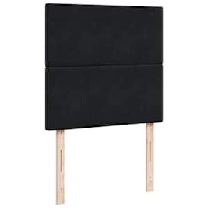 Osmanský rám postele s matrací černý 200x200cm samet - obrázek 13