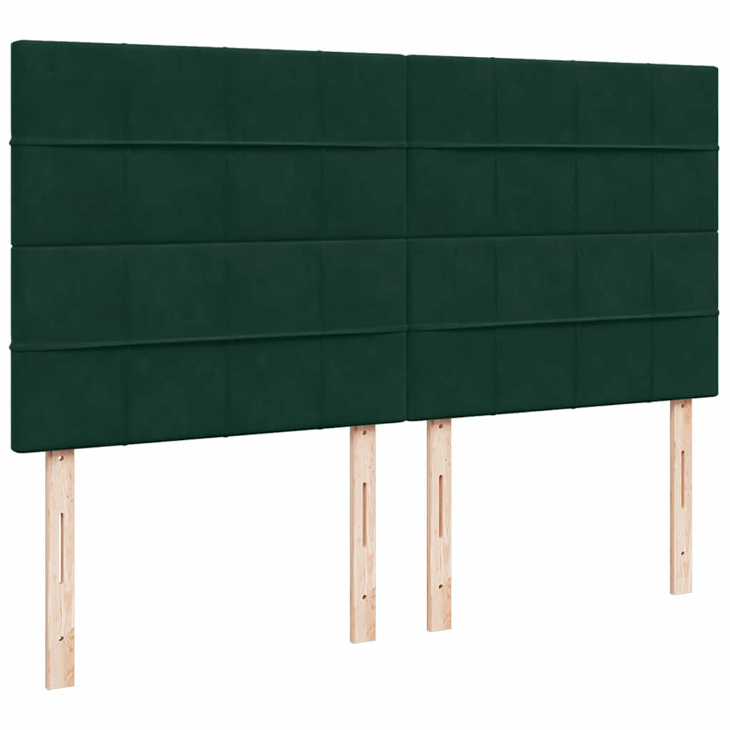 Osmanský rám postele s matracíes tmavě šedá 160x200cm samet - obrázek 13