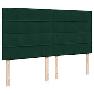 Osmanský rám postele s matrací tmavě zelená 200x200cm samet - obrázek 13