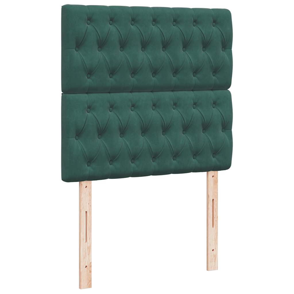 Osmanský rám postele s matrací tmavě zelená 200x200cm samet - obrázek 13