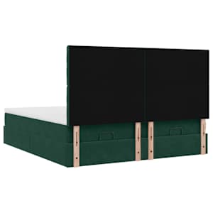 Osmanský rám postele s matracíes tmavě šedá 180x200cm samet - obrázek 10