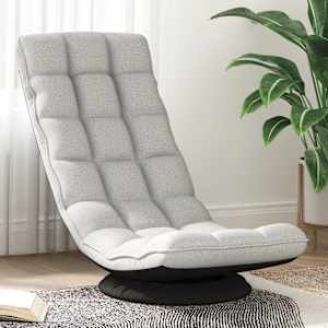 Vrtljiv talni stol oblačno siva 70x51x79 cm blago