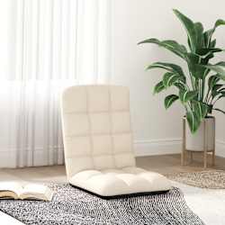 vidaXL Opvouwbare vloerstoel linnen 71x51x62 cm