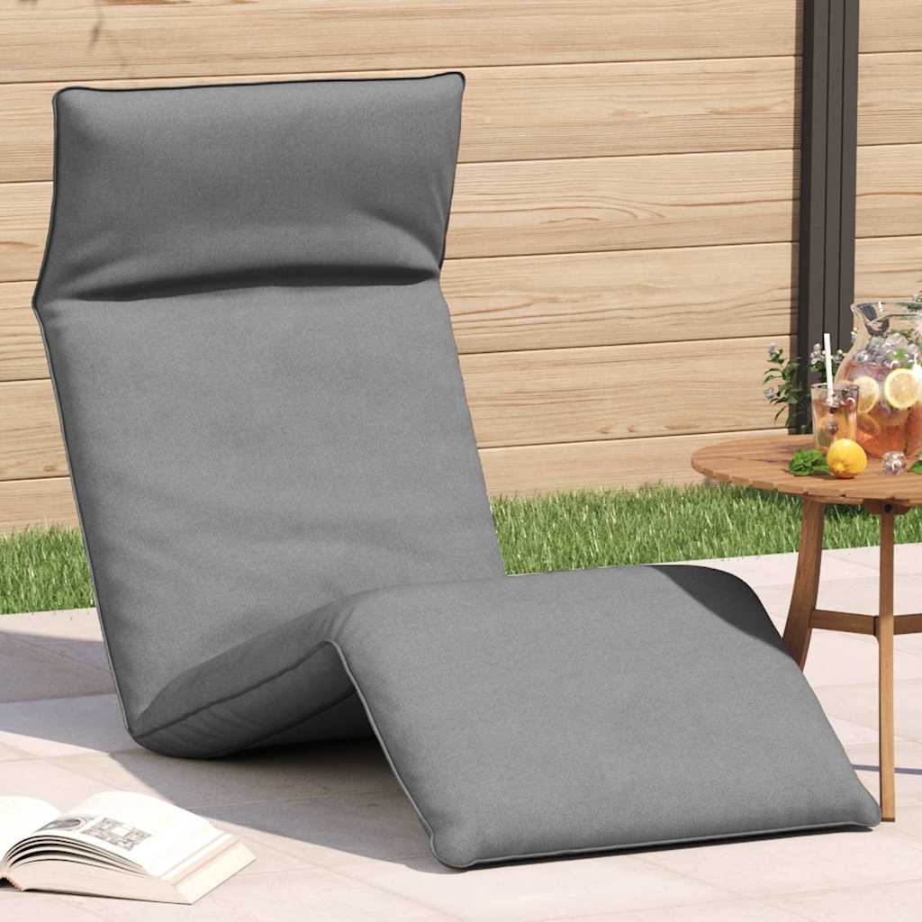 vidaXL Hopf&auml;llbar solstol gr&aring; 175x54x8,5 cm oxfordtyg