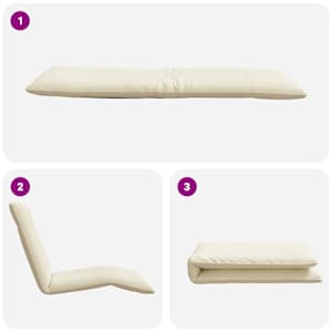 Skládací lehátko Cream 175x54x8,5 cm oxfordská látka - obrázek 7