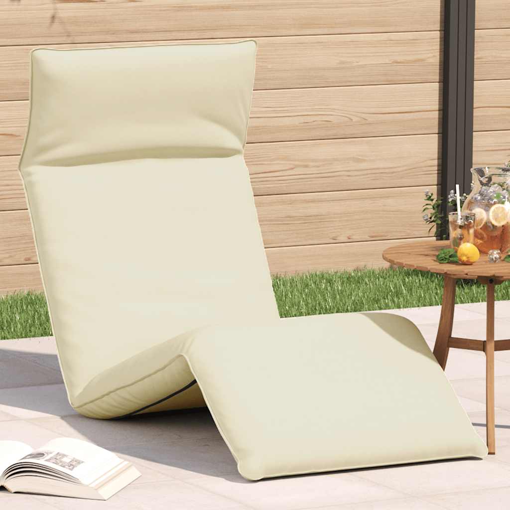 vidaXL Sonnenliege Klappbar Creme 175x54x8,5 cm Oxford-Gewebe