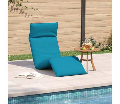 vidaXL Șezlong pliabil albastru deschis 175x54x8,5 cm țesătură Oxford