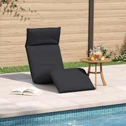 vidaXL Sonnenliege Klappbar Schwarz 175x54x8,5 cm Oxford-Gewebe