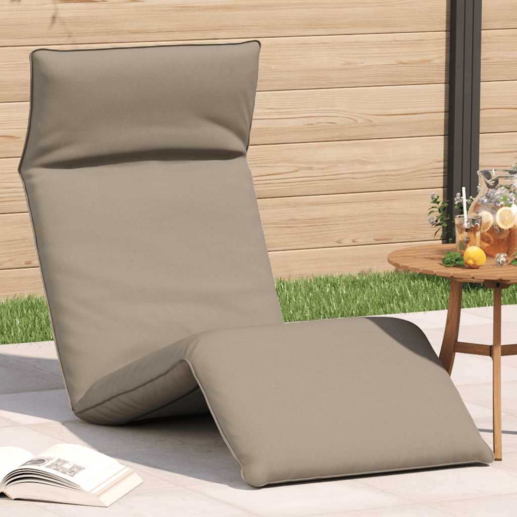 vidaXL Hopfällbar solstol Taupe 175x54x8,5 cm Oxford tyg