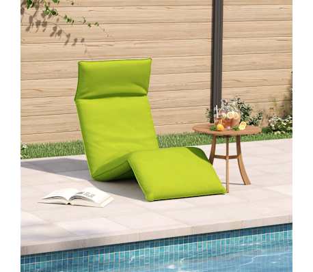 vidaXL Ligstoel inklapbaar 175x54x8,5 cm oxford stof heldergroen