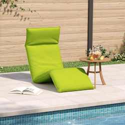 vidaXL Transat pliant vert vif 175 x 54 x 8,5 cm en tissu Oxford