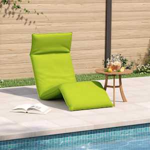 vidaXL Ligstoel inklapbaar 175x54x8,5 cm oxford stof heldergroen