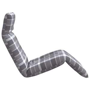 Skládací lehátko, šedý kostkovaný vzor, 175x54x8,5 cm - obrázek 5