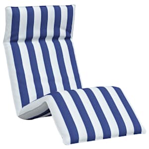 vidaXL kokkupandav p&auml;evitustool, sinine ja valge, 175 x 54 x 8,5 cm, Oxford-kangas