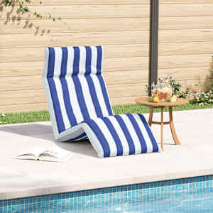 vidaXL Espregui&ccedil;adeira dobr&aacute;vel 175x54x8,5 cm azul e branco