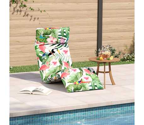 vidaXL Sonnenliege Klappbar Mehrfarbig 175x54x8,5 cm Oxford-Gewebe