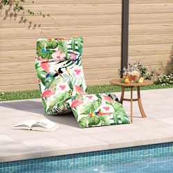 vidaXL Sonnenliege Klappbar Mehrfarbig 175x54x8,5 cm Oxford-Gewebe