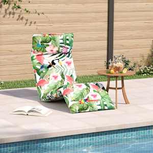 vidaXL Sonnenliege Klappbar Mehrfarbig 175x54x8,5 cm Oxford-Gewebe