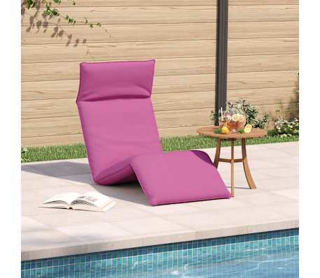 vidaXL Skl&aacute;dac&iacute; leh&aacute;tko, růžov&eacute;, 175x54x8,5 cm, oxfordsk&aacute; l&aacute;tka