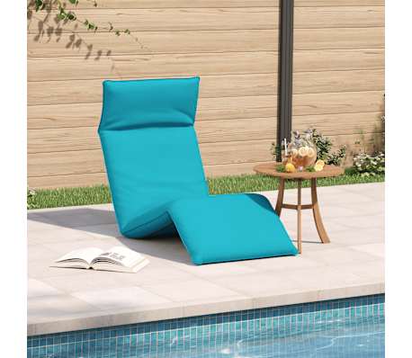 vidaXL Skl&aacute;dac&iacute; leh&aacute;tko, tyrkysov&aacute;, 175x54x8,5 cm, oxfordsk&aacute; l&aacute;tka