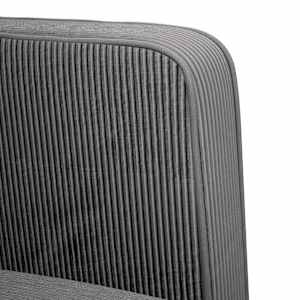 Rozkládací křeslo s područkami tmavě šedé 54 cm manšestr textil - obrázek 6