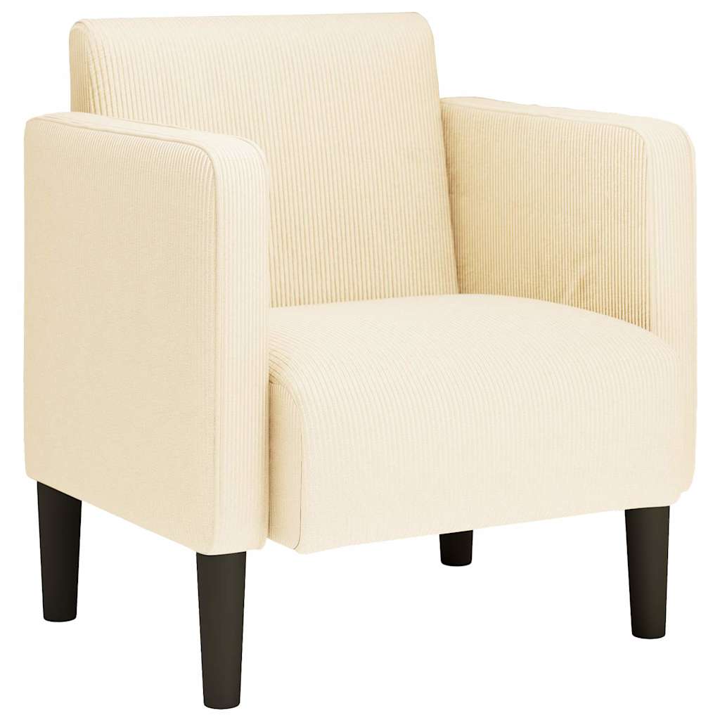 Thumbnail - vidaXL Sessel mit Armlehnen Creme 54 cm Cordstoff