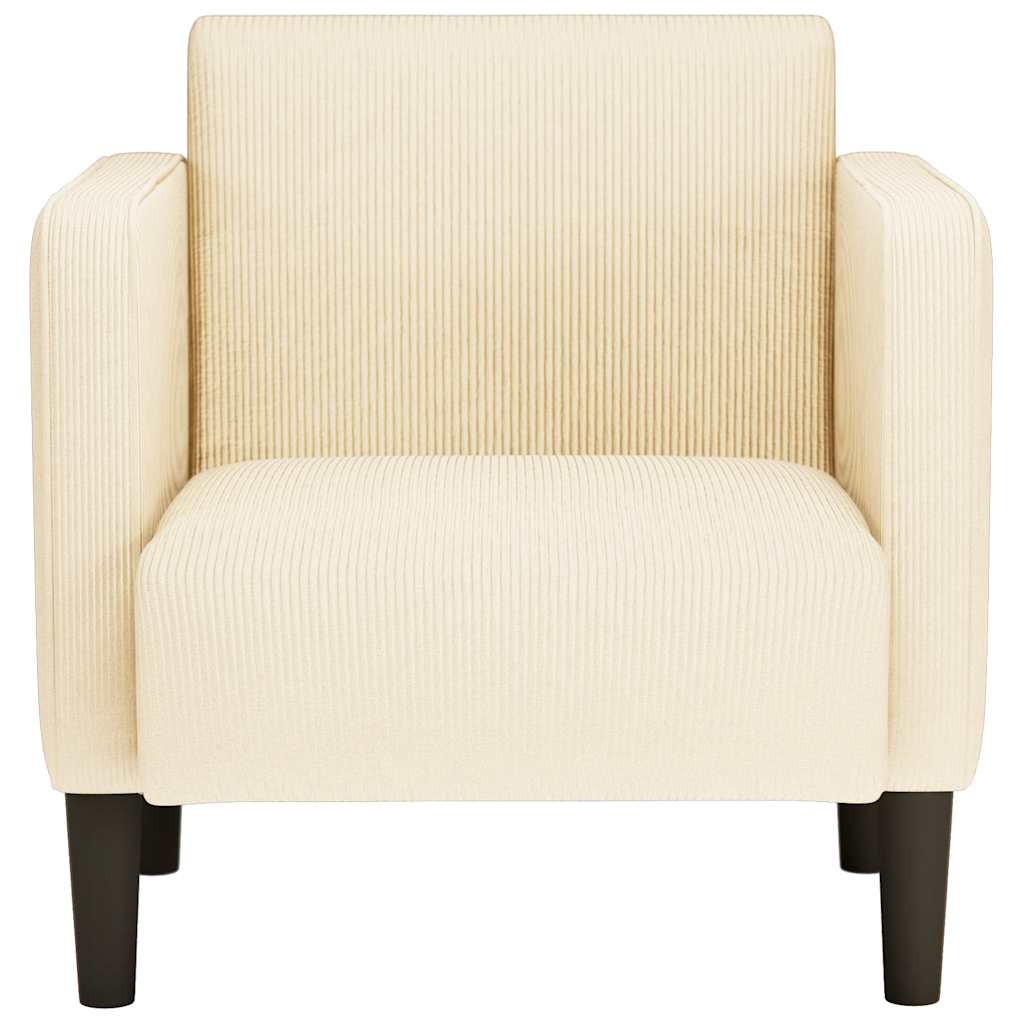 Thumbnail - vidaXL Sessel mit Armlehnen Creme 54 cm Cordstoff