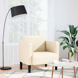 Sedežna garnitura z nasloni za roke krem 54 cm Corduroy tkanina