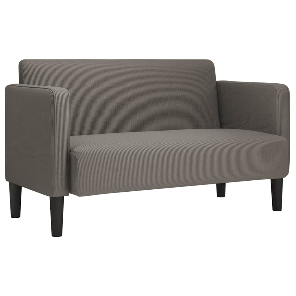 vidaXL Loveseat Pohovka Svetlosivá 109 cm Manšestrová látka