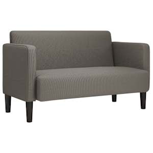 Loveseat Sofa Light Grey 109 cm manšestrová tkanina - obrázek 2