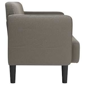 Loveseat Sofa Light Grey 109 cm manšestrová tkanina - obrázek 4