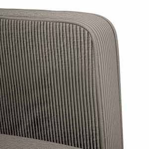 Loveseat Sofa Light Grey 109 cm manšestrová tkanina - obrázek 6