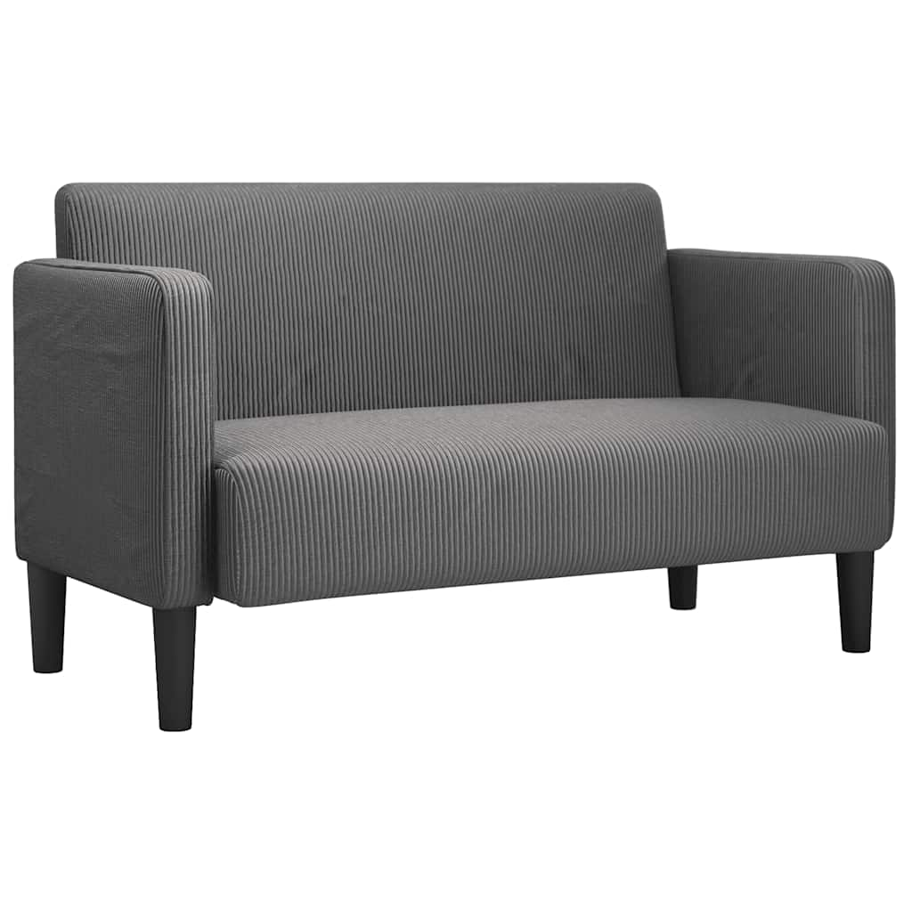 vidaXL Loveseat Pohovka tmavošedá 109 cm manšestrová látka