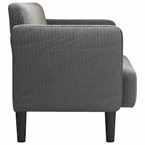Loveseat Sofa tmavě šedé 109 cm manšestrová tkanina - obrázek 4
