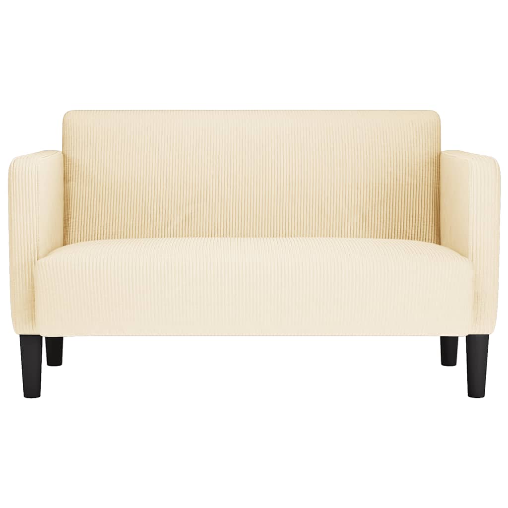 Thumbnail - vidaXL Zweisitzer-Sofa Creme 109 cm Cordstoff