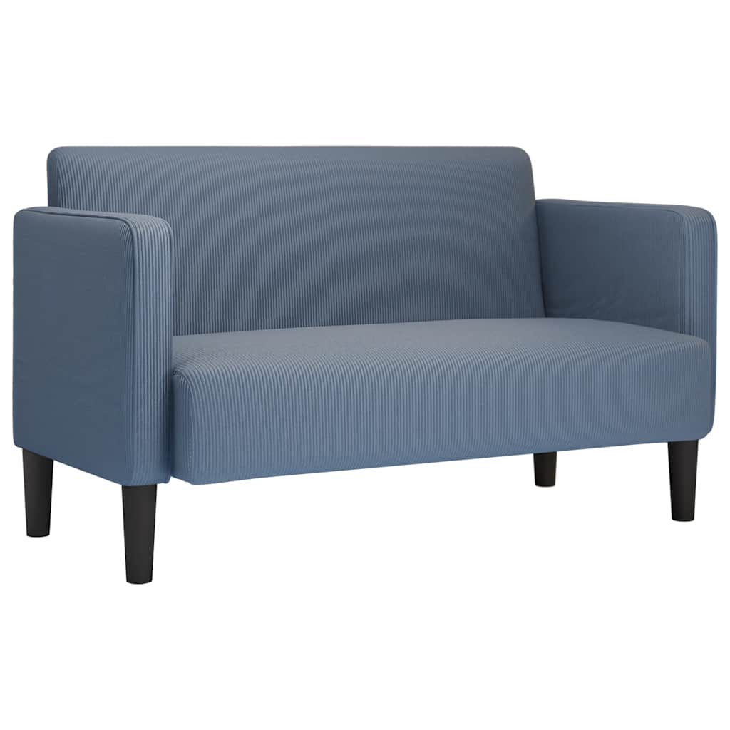 vidaXL Loveseat Pohovka modrá 109 cm manšestrová látka