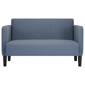 Loveseat Sofa modré 109 cm manšestrová tkanina - obrázek 3