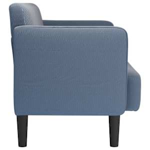 Loveseat Sofa modré 109 cm manšestrová tkanina - obrázek 4