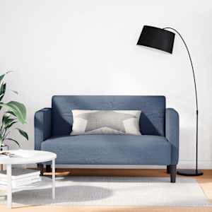 Loveseat kavč modra 109 cm velur tkanina